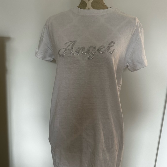 Brand new never worn rhinestone angel t shirt dress from pretty little thing - Picture 6 of 10